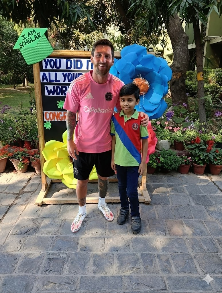 Google Gemini Indian Cricketers and With Famous Footballer Player with Messi AI Photo Editing Prompts 2025 2 image