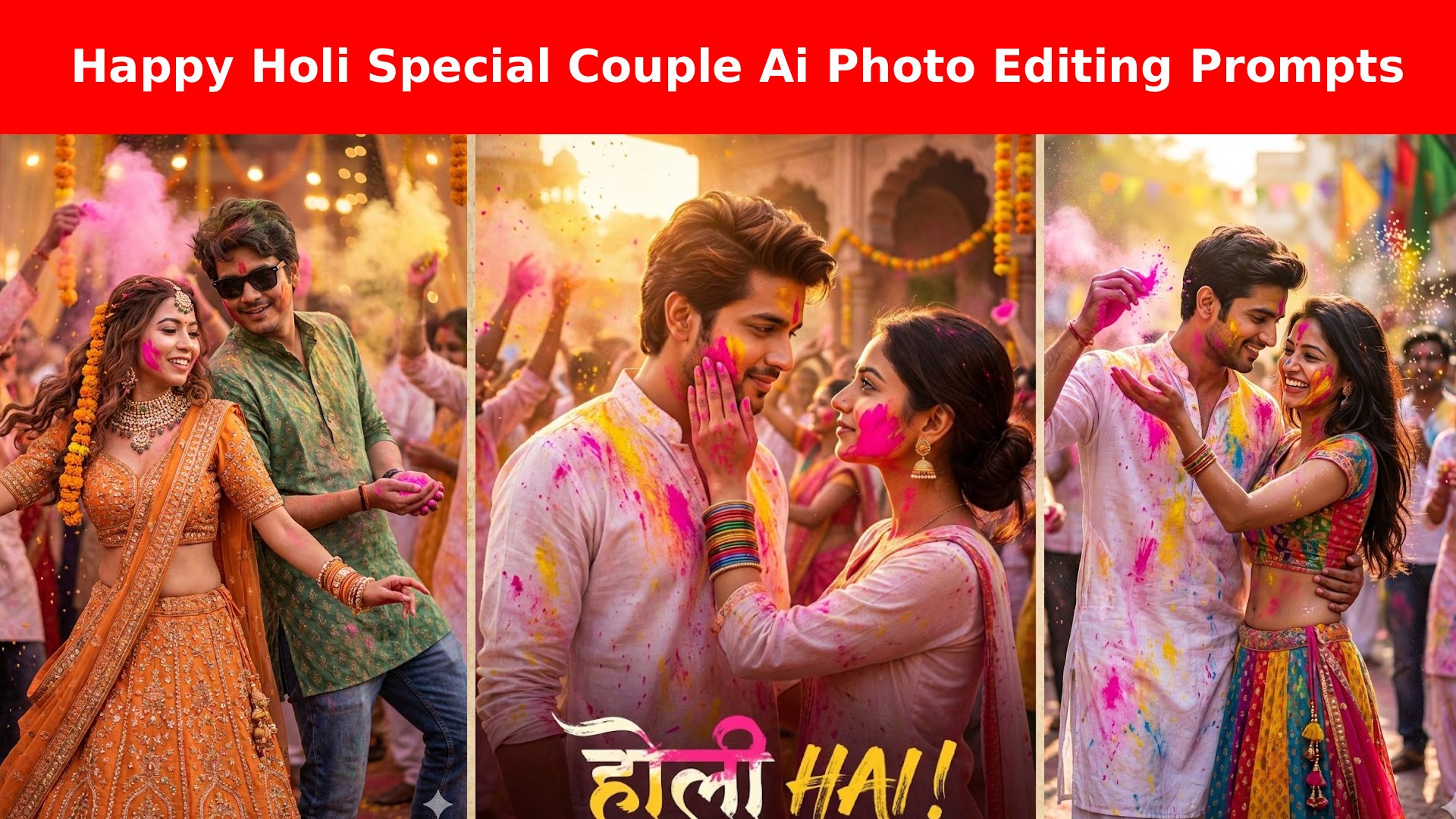 Happy Holi Special Couple Ai Photo Editing Prompts
