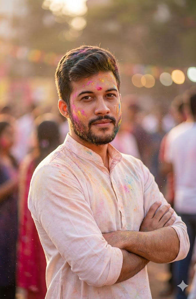 3 Layers Holi Photo Prompt