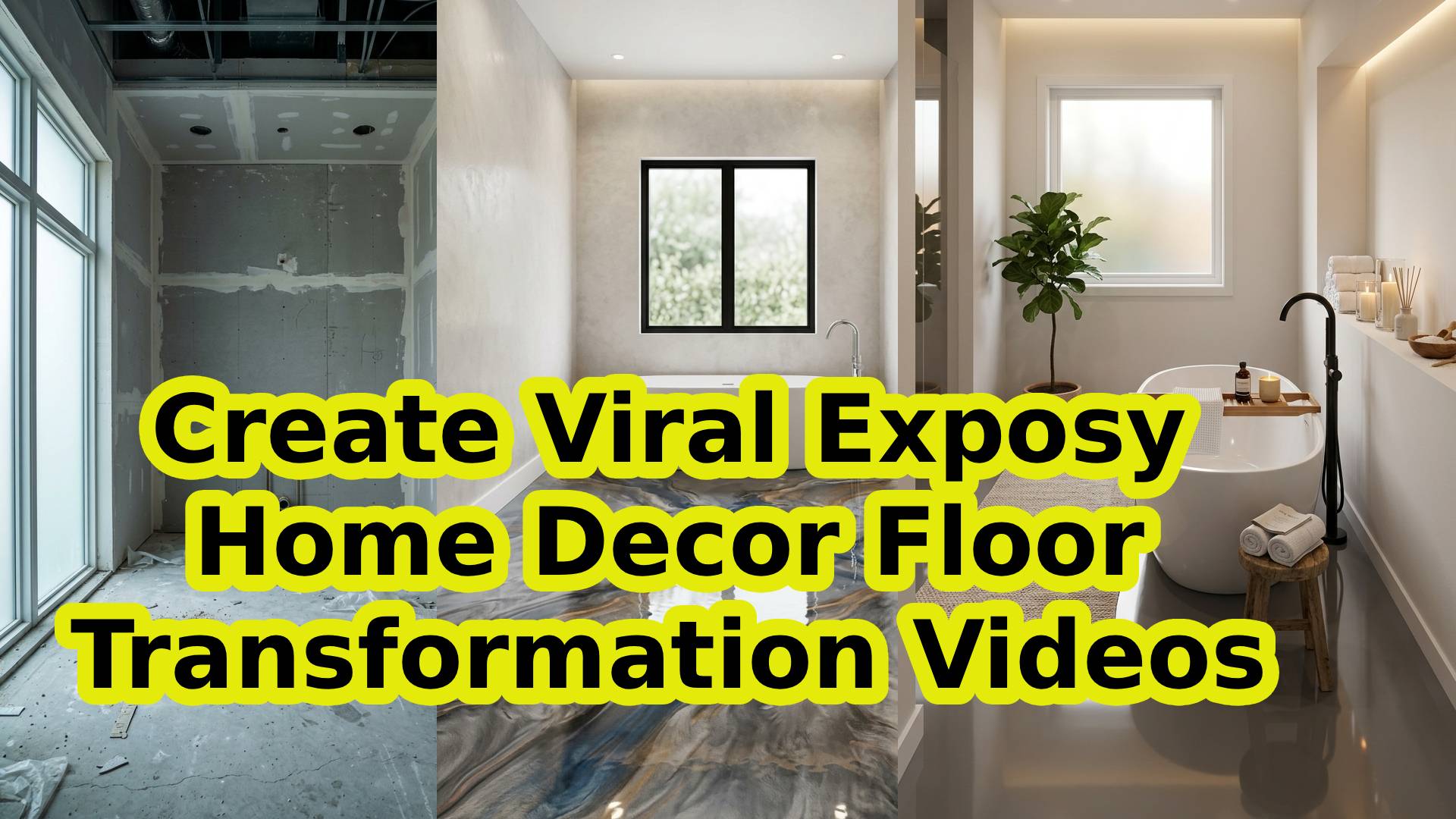 Create Viral Exposy Home Decor Floor Transformation Videos