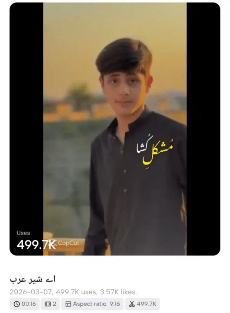 Aye Shere Arab Image Capcut Template 2026 Download | Arab Bazu E Arab Song Reel Template Download 3 image 56