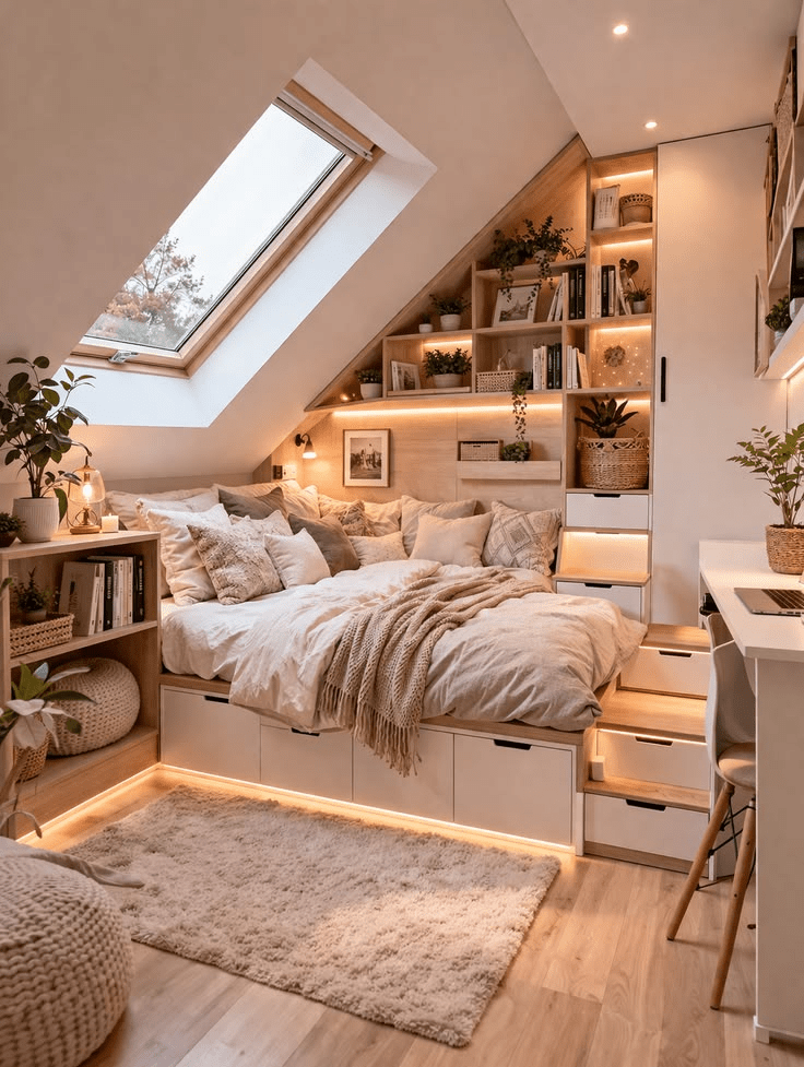 The Skylight Sanctuary: A Cozy Loft Retreat with Hidden Storage 1 image 3