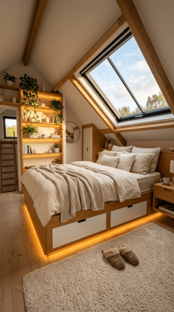 The Skylight Sanctuary: A Cozy Loft Retreat with Hidden Storage 2 image 4
