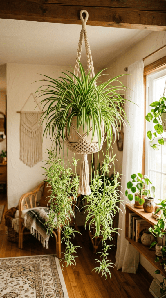 🌫️ Spider Plant — Cheerful Hanging Classic