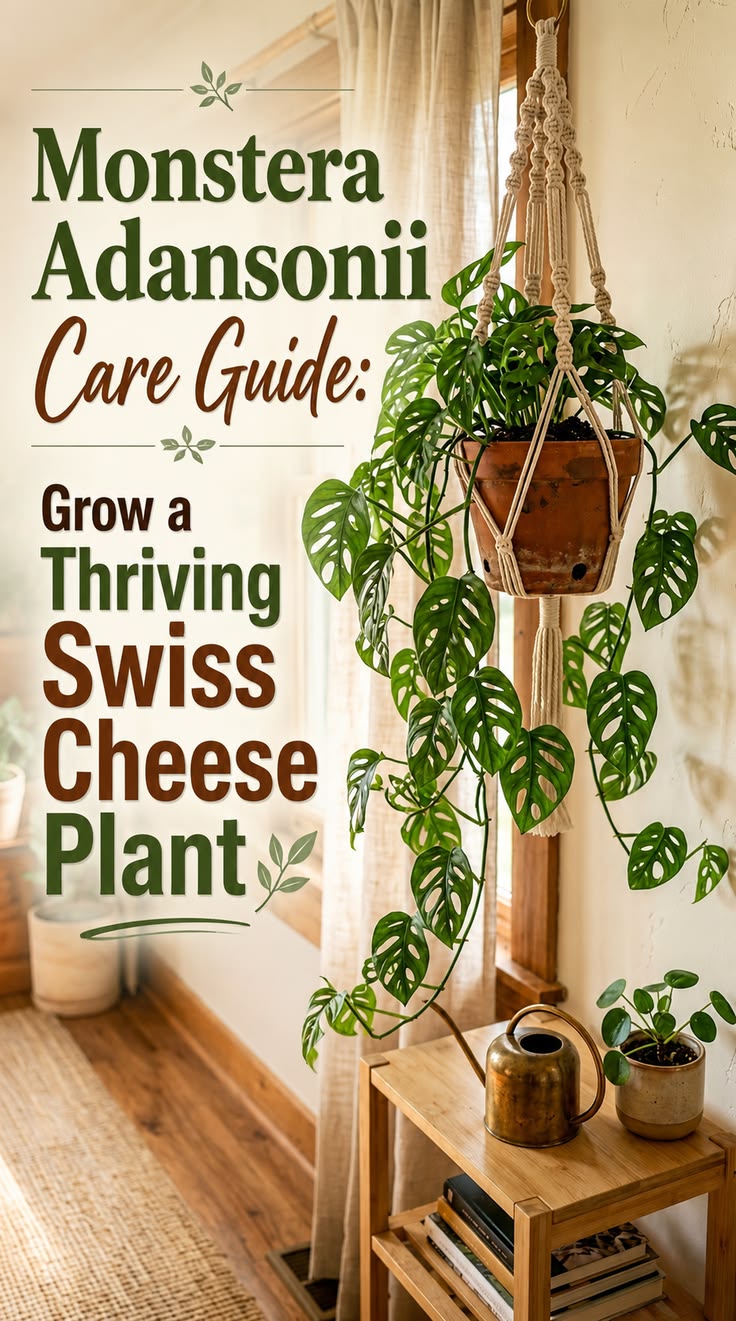 Monstera Adansonii Care Guide: Grow a Thriving Swiss Cheese Plant