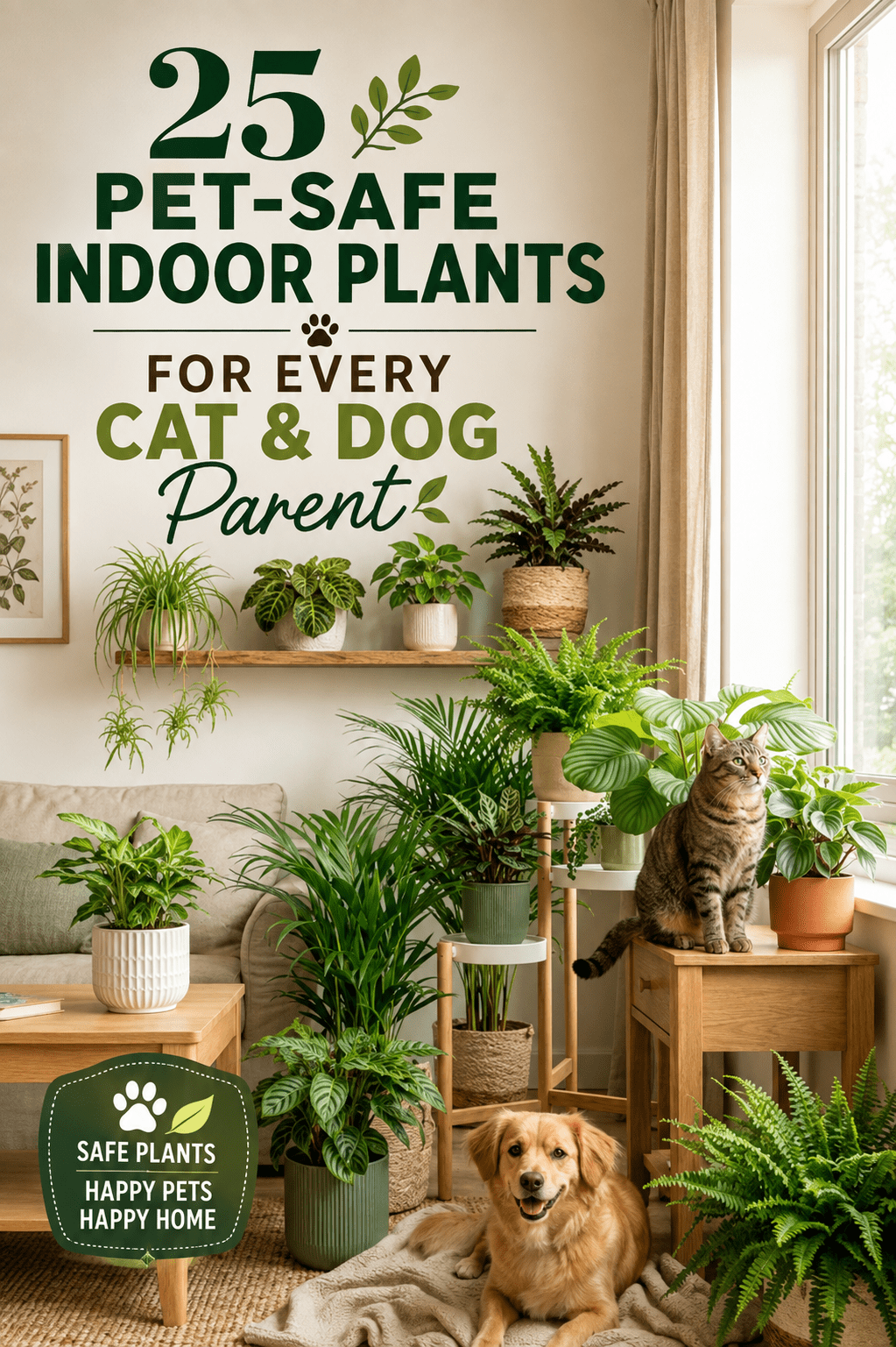 25 Pet-Friendly Houseplants That Make Your Home Greener & Safer