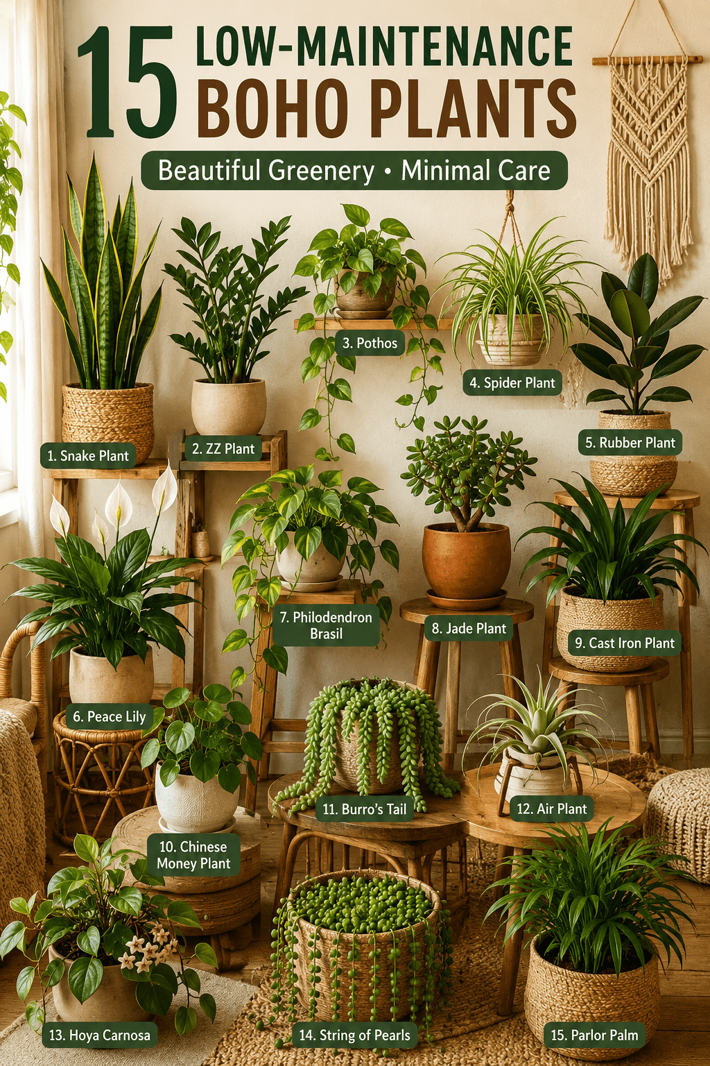 15 Low-Maintenance Boho Plants That Make Your Home
