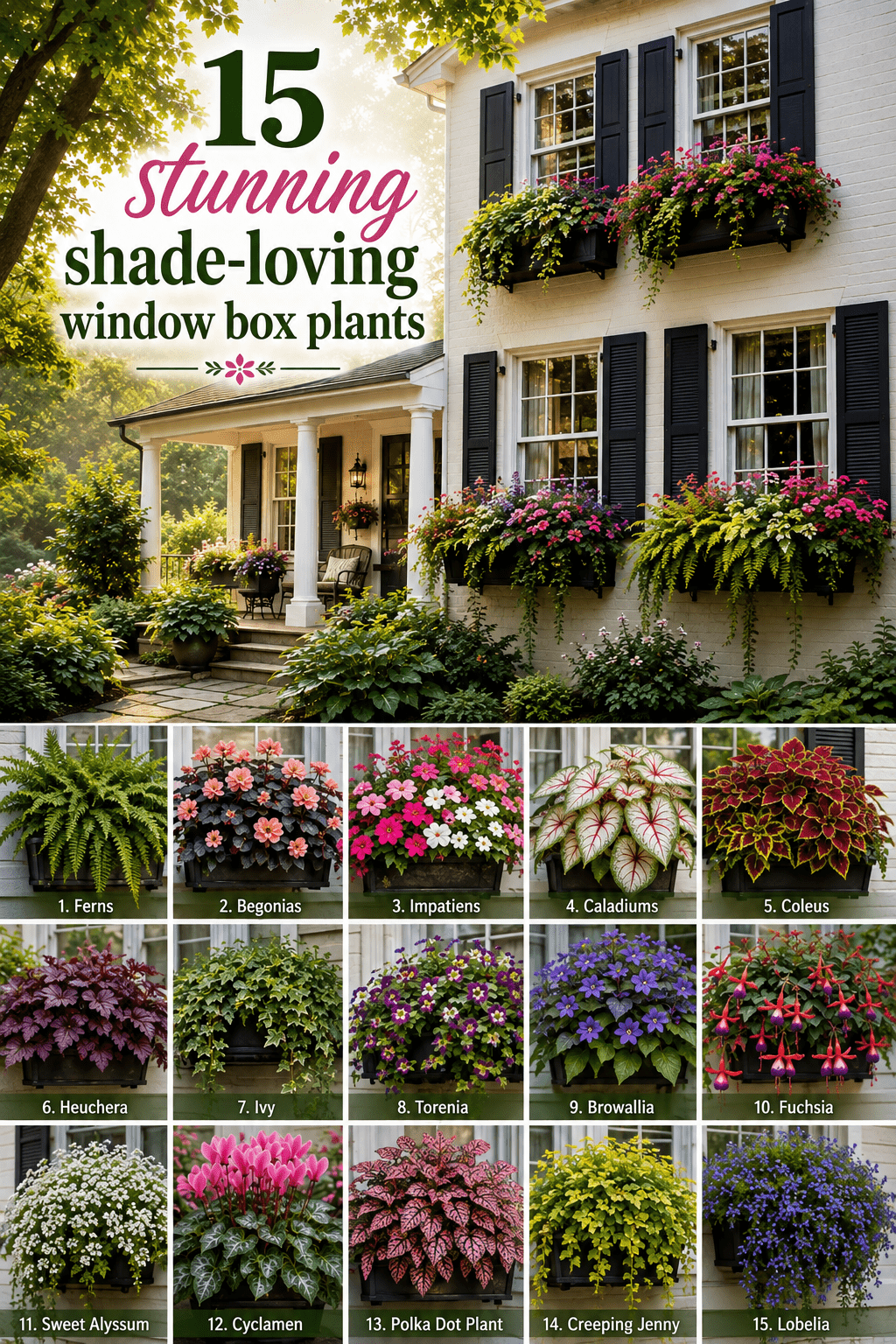 15 Gorgeous Shade-Loving Window Box Plants