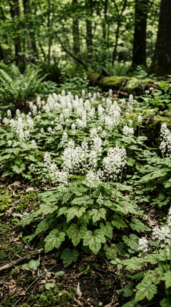 Foamflower — Delicate Spikes in the Woodland Shade