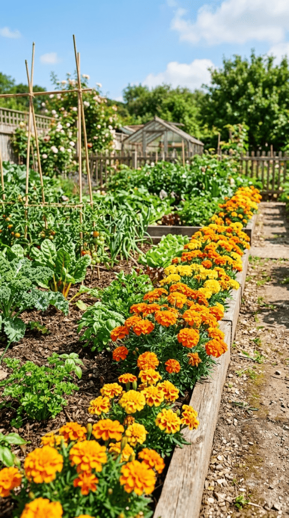 Marigold — "Golden Guards of the Vegetable Bed"