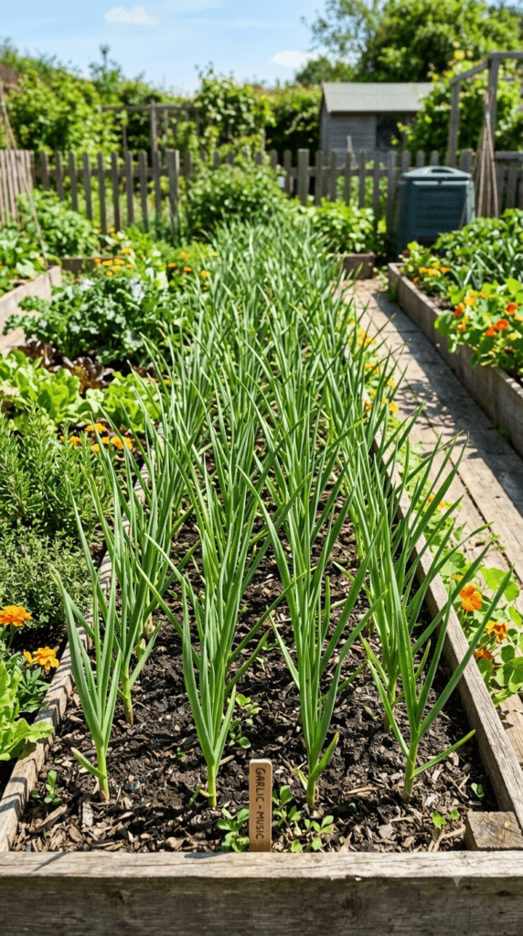Garlic — "Rows of Nature's Sharpest Defense"