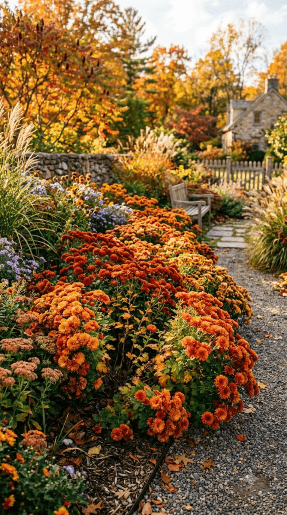 Chrysanthemum — "Autumn Fire in Full Bloom"