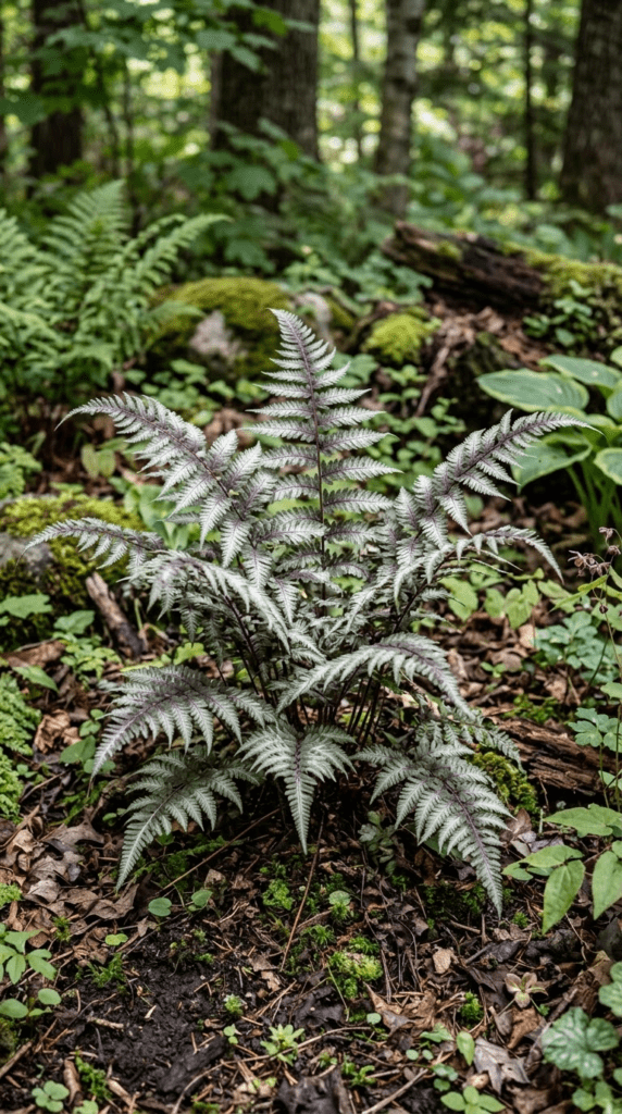 Japanese Painted Fern — "Silver Fronds in Filtered Light"