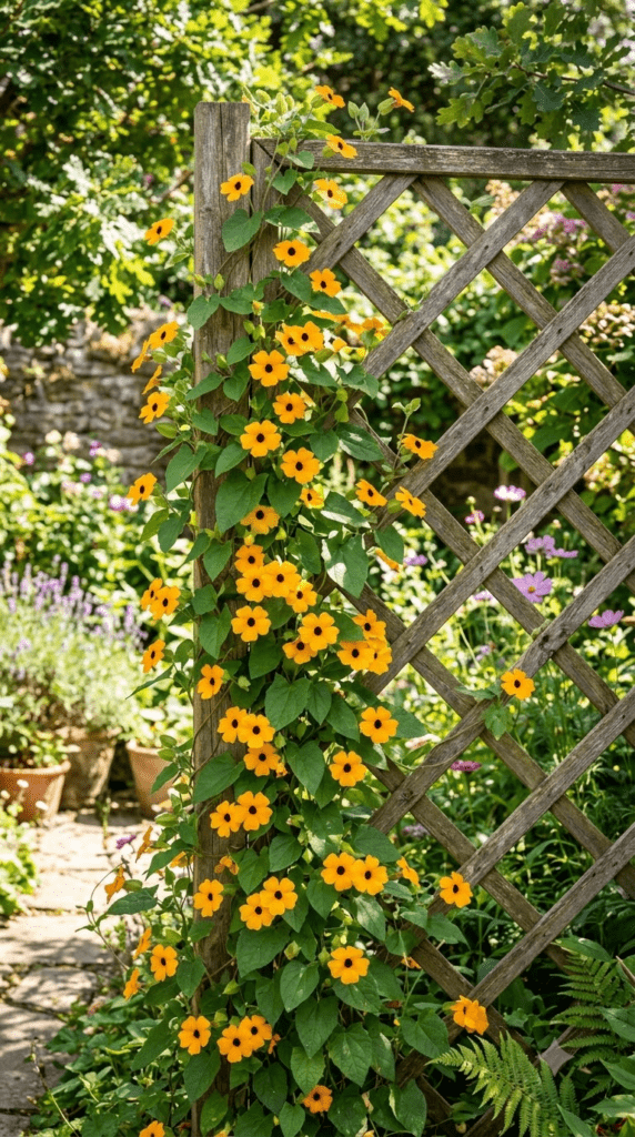 Black-Eyed Susan Vine — "Golden Blooms on the Trellis"