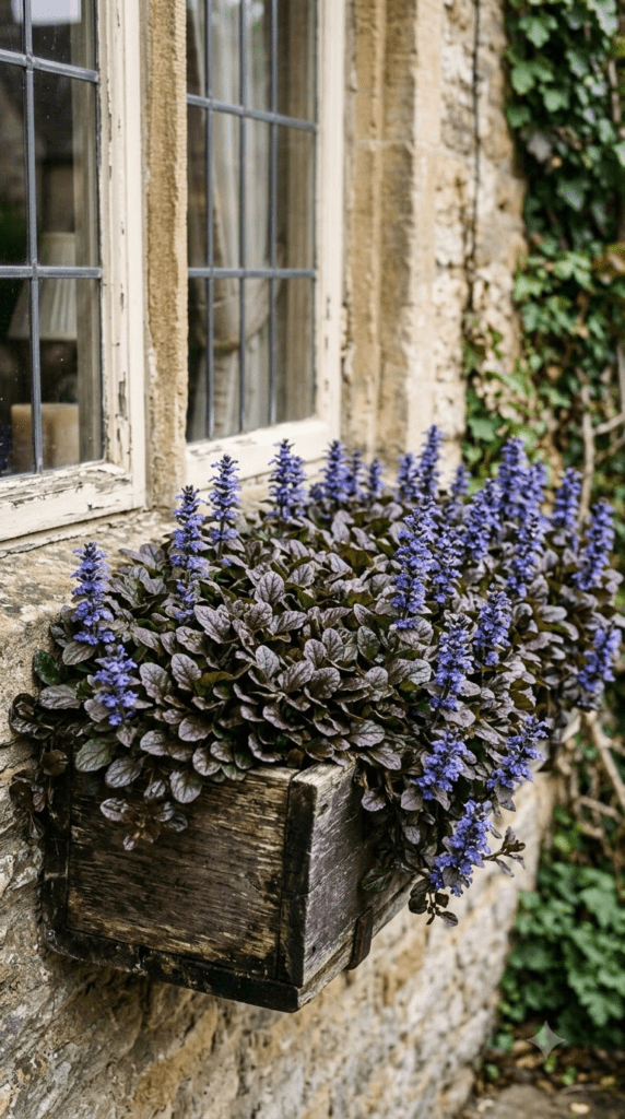 Ajuga — "A Bronze Carpet Spilling Over"