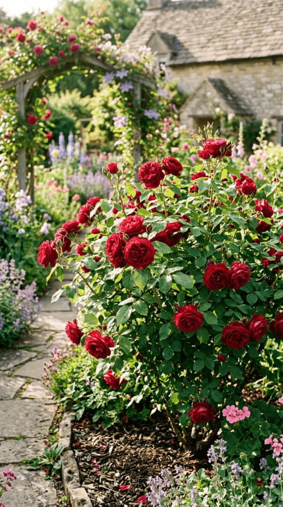 Roses — "Deep Red Blooms in Full Sun"