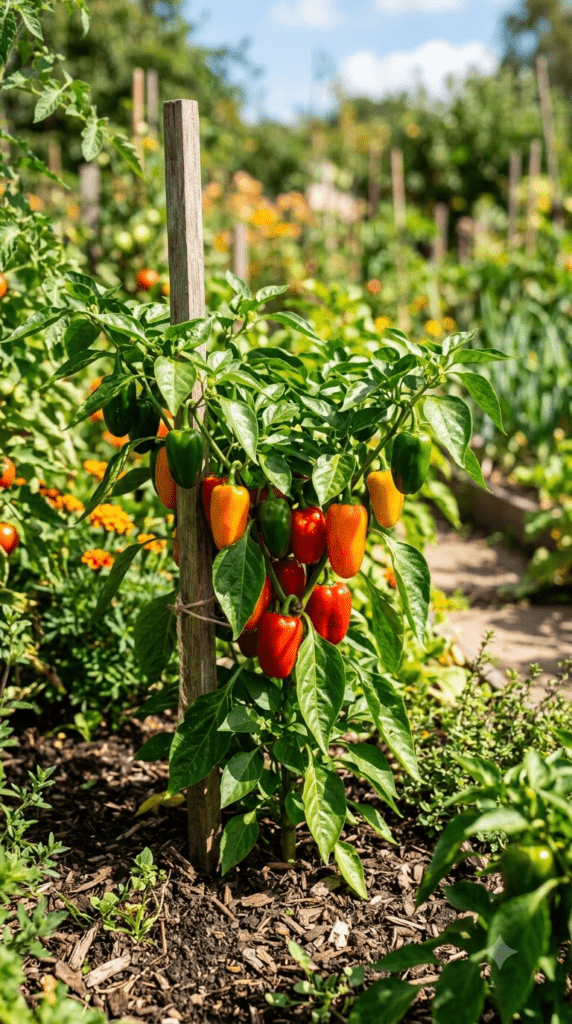 Peppers — "Glossy Green and Ready to Pick"