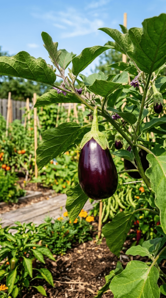 Eggplants — "Glossy Purple in the Sun"