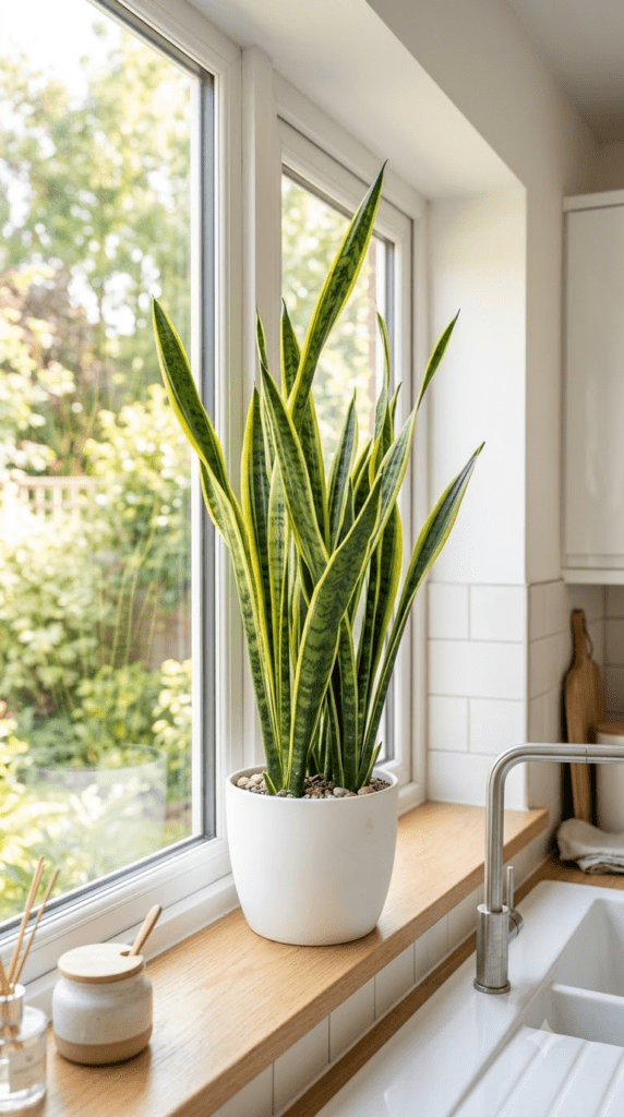 Snake Plant — "Striped Leaves Standing Tall"