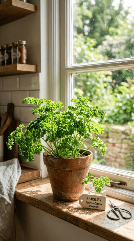 Parsley — "Curly Green Ready for the Pot"