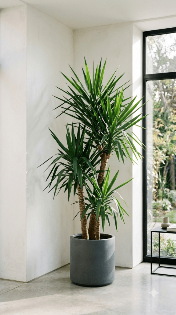18 Statement-Making Tall Indoor Plants That Transform Empty Corners 12 Yucca Plant — "Sword-Shaped Leaves, Minimalist Calm"