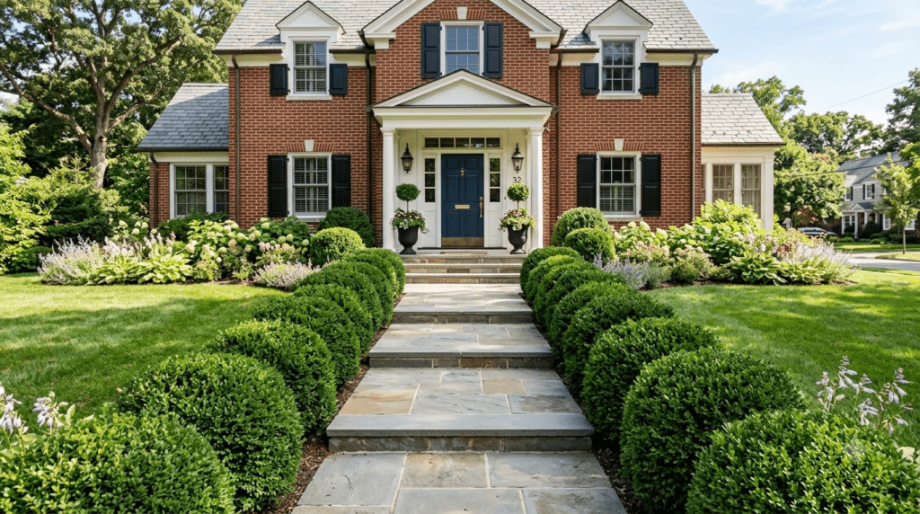 Symmetrical Front Walkway