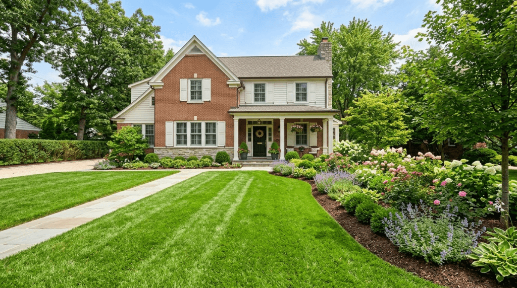 Manicured Lawn with Defined Edges