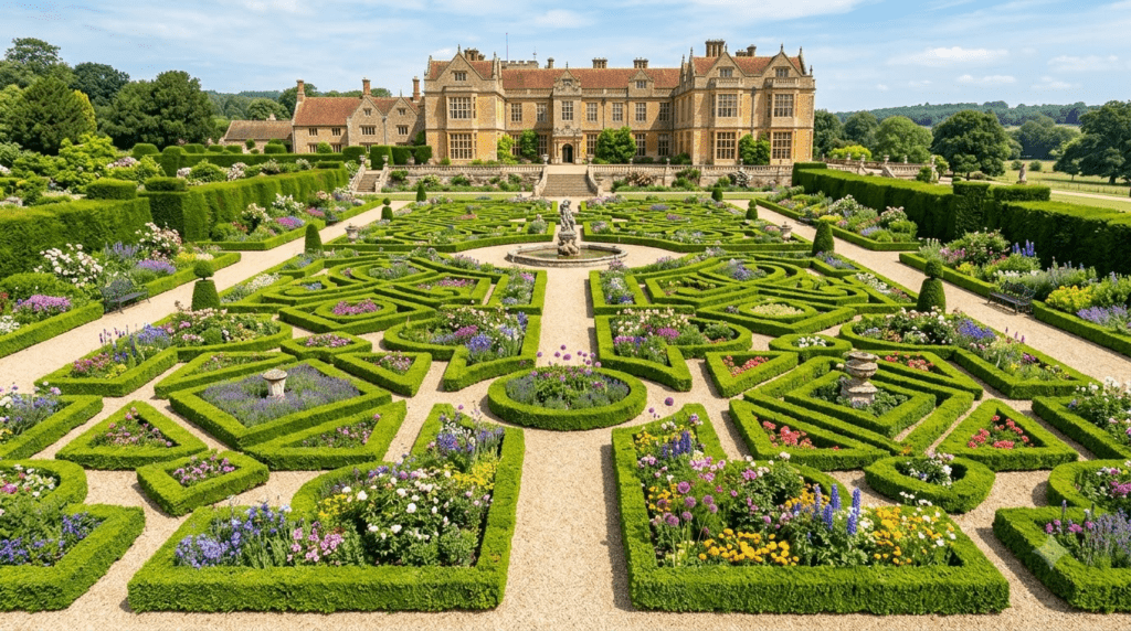 Formal Hedge Maze or Parterre Garden