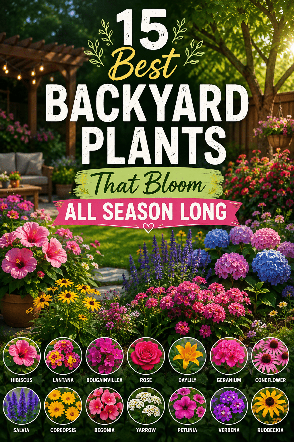 🌸 15 Backyard Plants That Keep Your Garden Bursting With Color All Season