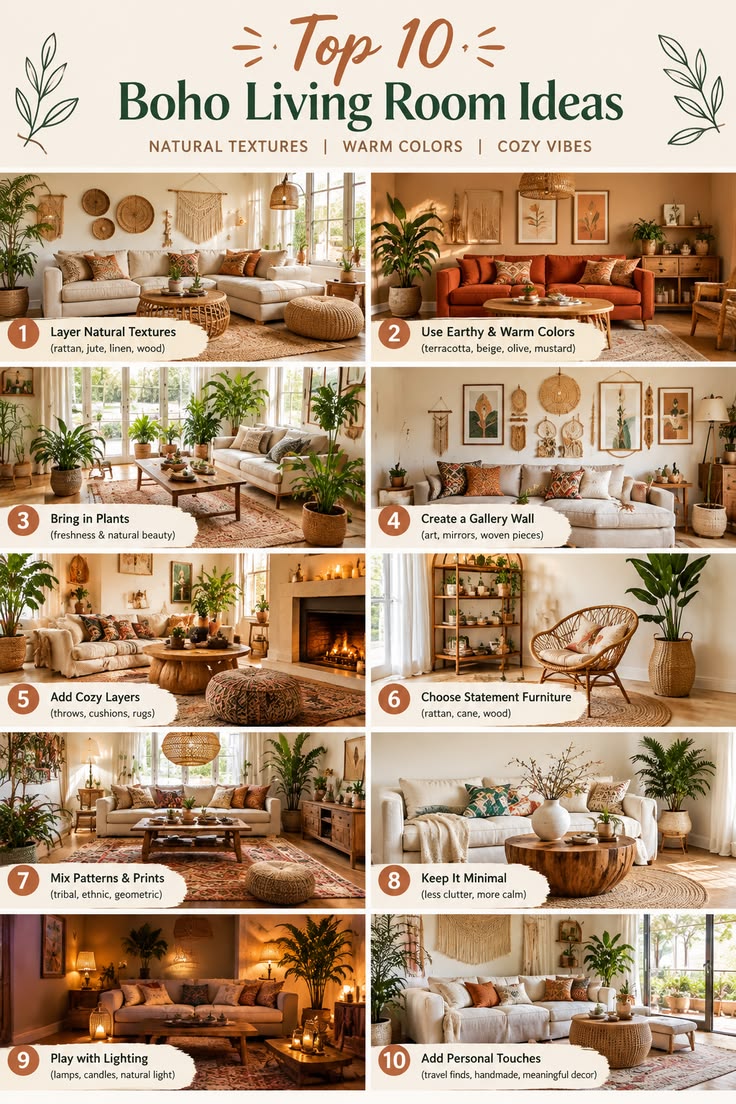 10 Dreamy Boho Living Room Ideas for a Cozy, Effortless Home