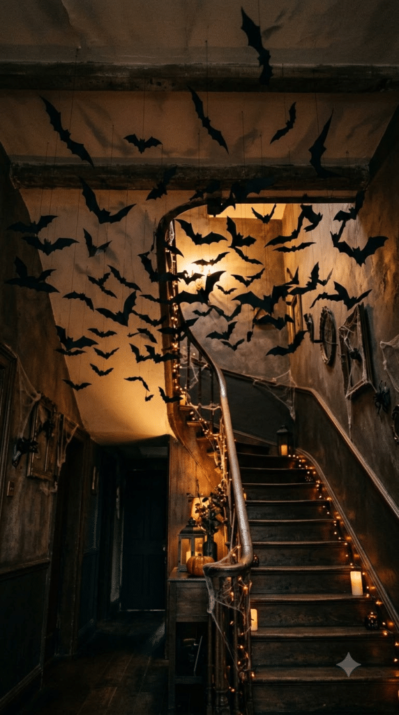 A Swarm Frozen Mid-Flight Overhead
