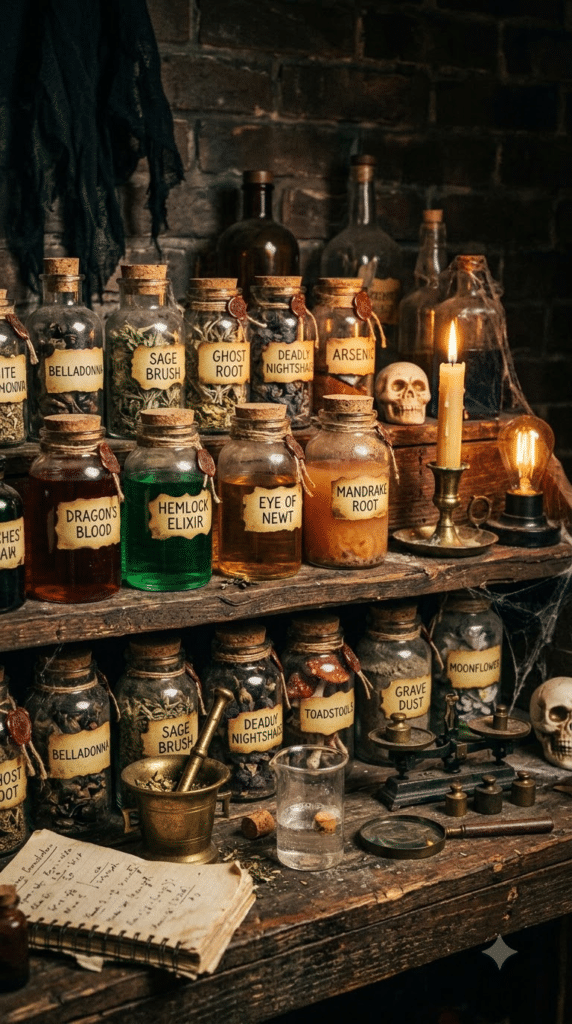 Potions, Labeled and Ready to Brew