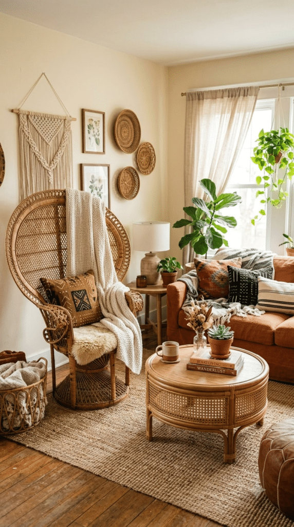 Rattan Curves Softening the Room