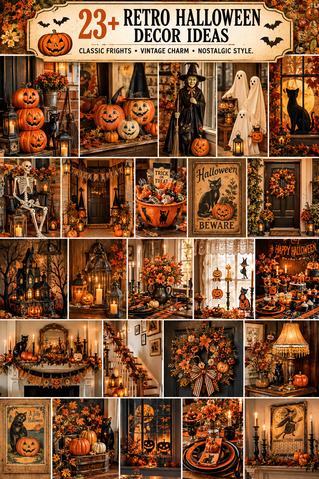 23+ Retro Halloween Decor Ideas