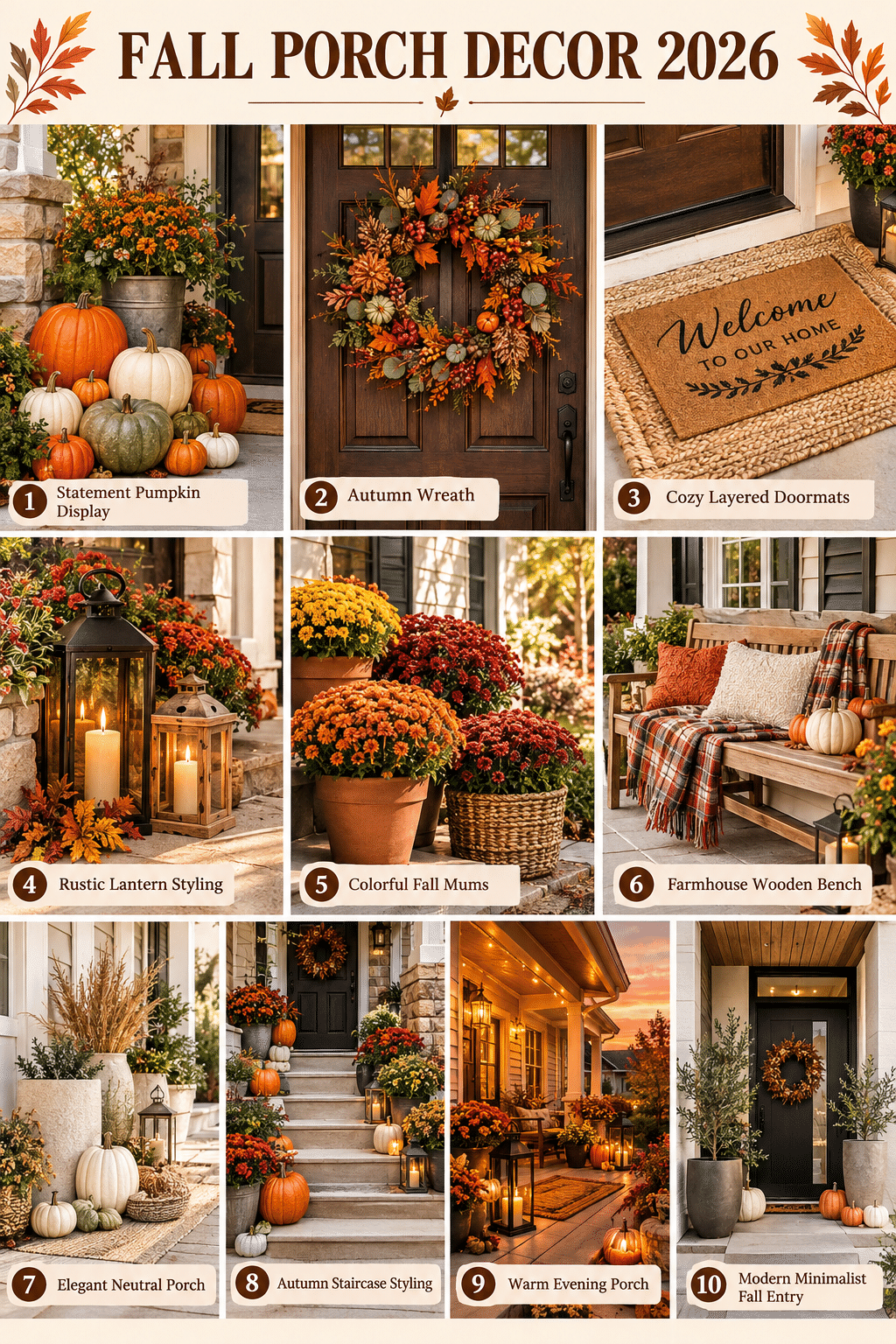 Fall Porch Decor 2026: 17 Cozy & Stylish Ideas to Welcome Autumn