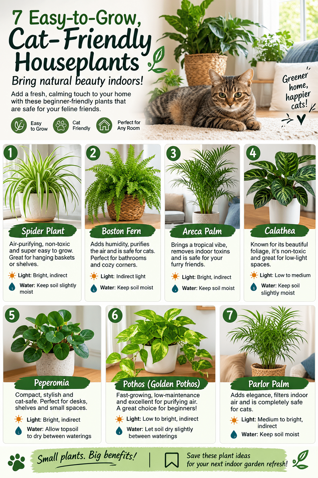 7 Easy-Care Cat-Friendly Houseplants