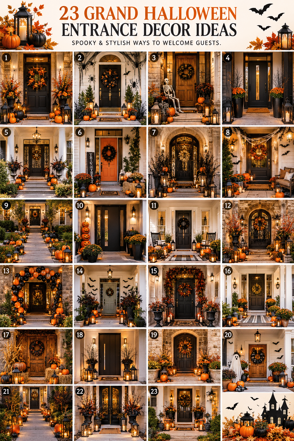 23 Grand Halloween Entrance Decor Ideas