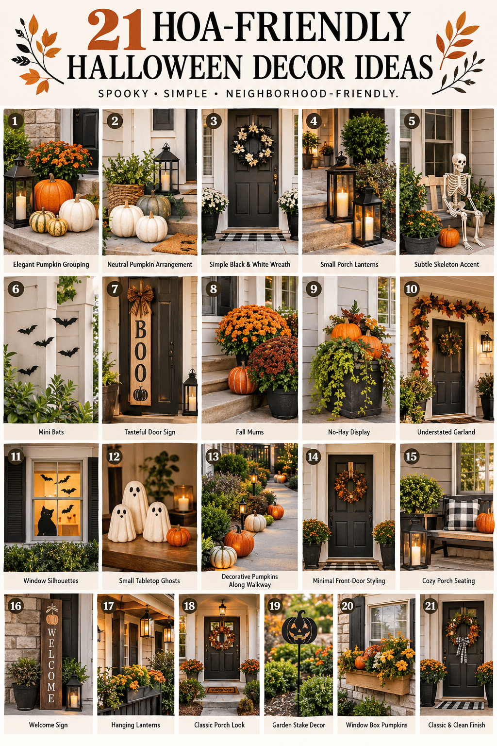 HOA-Friendly Halloween Decor Ideas