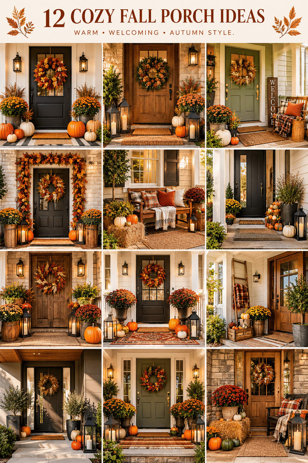 12 Cozy Fall Porch Ideas