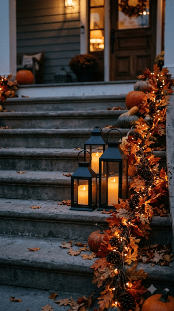 A Staircase Glowing Softly at Dusk